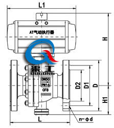 襯氟氣動(dòng)球閥配AT執行器 